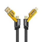 4-in-1 Fast Charging Braided Cable – USB-A & USB-C to Type-C, Micro USB & Lightning