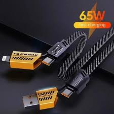4-in-1 Fast Charging Braided Cable – USB-A & USB-C to Type-C, Micro USB & Lightning